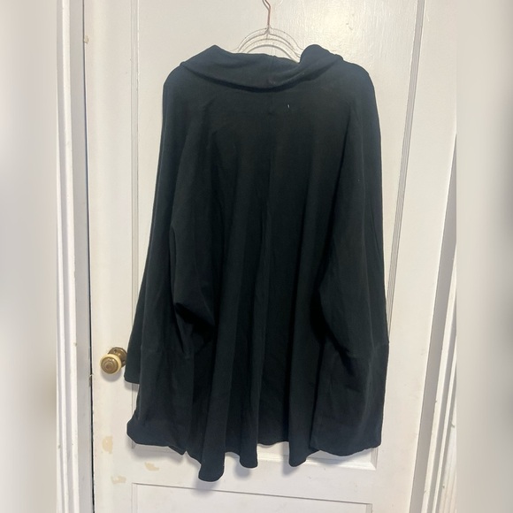 Blue Fish Made In USA Lagenlook Open Shawl Black Cardigan One Size - Picture 5 of 5